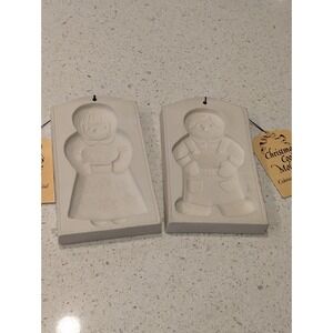 Vintage Colonial Of Cape Cod Christmas Gingerbread Boy & Girl Cookie Mold w/Tags
